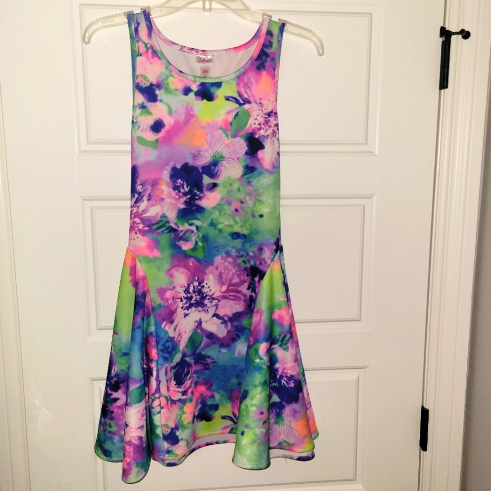 Justice Bright Multicolor Floral Dress